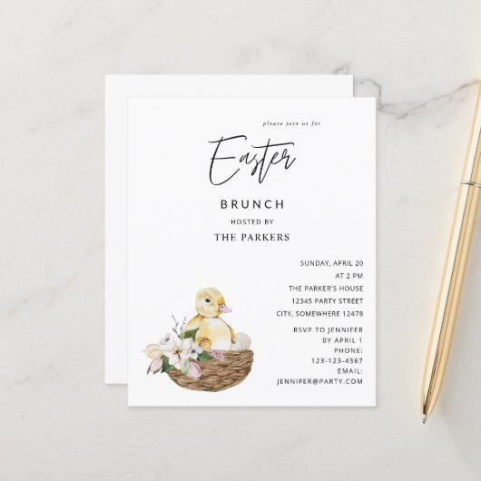 予算ベビーダック&イースターエッグフローライースター (正面/裏面インサイチュ)