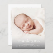予算ベビー写真ありがとうご出産のお知らせ (正面/裏面)