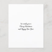 予算ベビー初めてのクリスマスフォトオーバーレイカード (裏面)