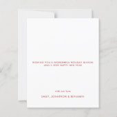 予算ベビー初めてのクリスマスフォトスモールフラットカード (裏面)