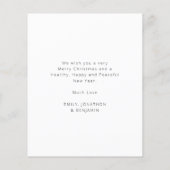 予算ベビー初めてのクリスマスフォトホリデーカード (裏面)