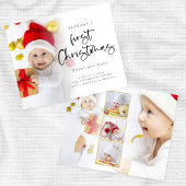 予算ベビー初めてのクリスマス6写真ホリデーカード