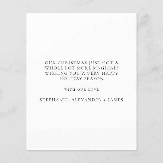 予算ベビー第1回クリスマス名日付フォトオーバーレイ (裏面)