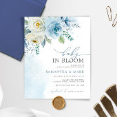 予算ベビー開花ほこりっぽいベビーシャワー招待状