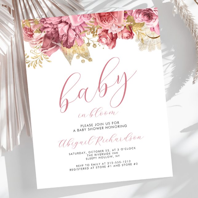 予算ベビー開花ピンクガールズフローラ赤ちゃんシャワー (クリエイターアップロード済み)