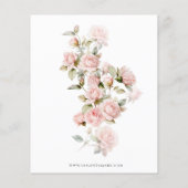 予算ベビー開花ピンクローズツインベビーシャワー (裏面)