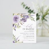 予算ベビー開花フローラベビーシャワー招待状 (スタンド正面)