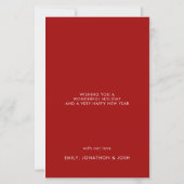 予算ベビー1stクリスマスホリデーフォトフラットカード (裏面)