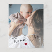 予算ベビー2の写真スクリプトサンキューカード (正面)