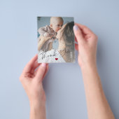 予算ベビー2の写真スクリプトサンキューカード チラシ (手)