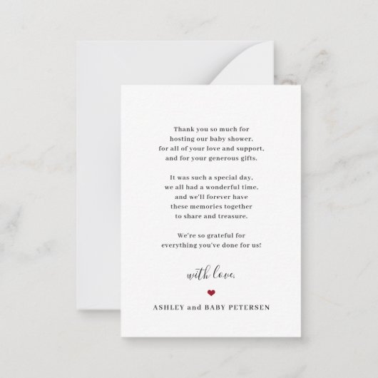 予算ベビー3エレガント写真感謝していコラージュ ノートカード (裏面)