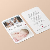 予算ベビー3エレガント写真感謝していコラージュ ノートカード