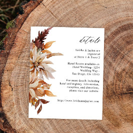 予算ベージュの秋の花柄 詳細 チラシ