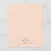 予算ベージュ＆ダスティーブルーの花柄結婚式シーズン2 チラシ (裏面)