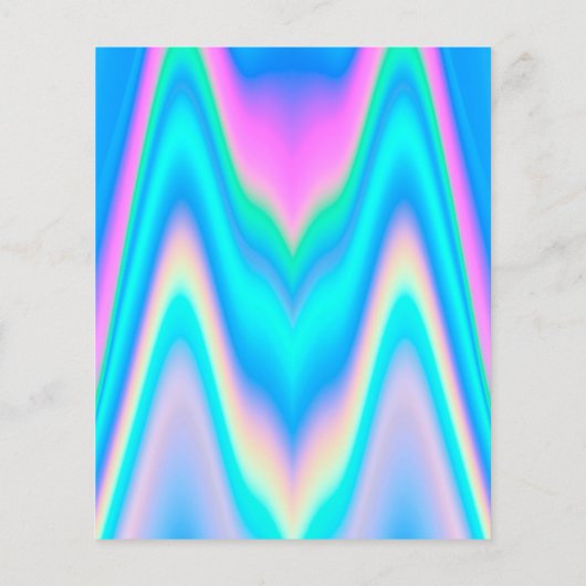 予算ホログラフィック虹色Y2Kパーティの招待状 (裏面)