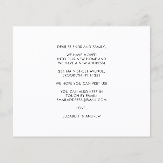 予算ホーム甘い新しいアドレス写真の移動 (裏面)