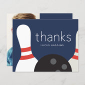 予算ボーリングキッズサンキューカード紙シート (正面/裏面)