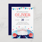 予算ボーリング誕生日パーティーいくつかのおもしろいをストライキ ノートカード (正面/裏面)