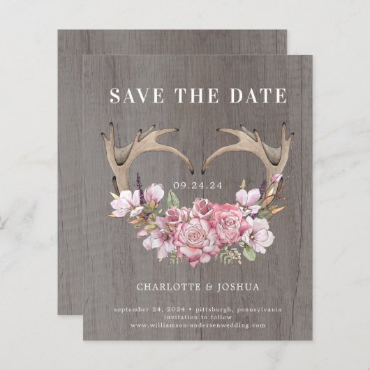 予算ボ素朴ホフローラ〔雄ジカの〕枝角保存日 (正面/裏面)