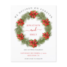 予算ポインセチアのクリスマスウェディング日付を保存