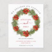 予算ポインセチアのクリスマスウェディング日付を保存 (正面)