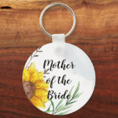 予算マザー新郎新婦ウェディングギフトサンフラワー キーホルダー (正面)