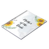 予算マザー新郎新婦ウェディングギフトサンフラワー ノートブック (左側)