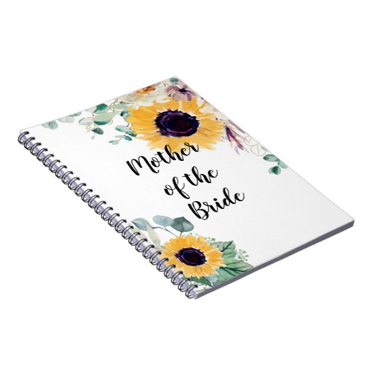 予算マザー新郎新婦ウェディングギフトサンフラワー ノートブック (右側)