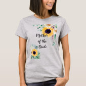 予算マザー新郎新婦ウェディングギフトサンフラワー Tシャツ (正面)