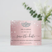 予算マスカレードパーティー赤面ピンク日付を保存 (スタンド正面)