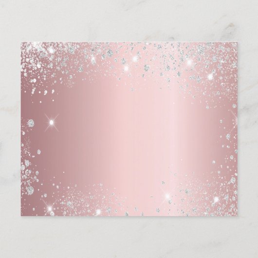 予算マスカレードパーティー赤面ピンク日付を保存 (裏面)