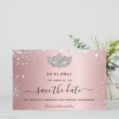 予算マスカレードパーティー赤面ピンク日付を保存 (スタンド正面)