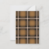予算マスタードplaid 1写真クリスマスホリデー ノートカード (裏面)