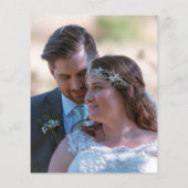 予算ミセスリングや輪スクリプト写真ウェディングサンキュー (裏面)