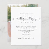 予算ミセス・ミセス・リングや輪写真レズ結婚ビア感謝していズ (正面/裏面)