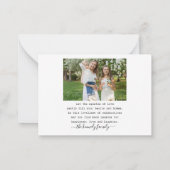 予算ミニクリスマスニューイヤー5フォトコラージュ ノートカード (裏面)