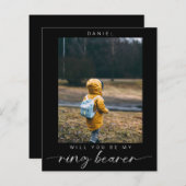 予算ミニマリストあなたは私のリングや輪ベアラー写真になる (正面/裏面)