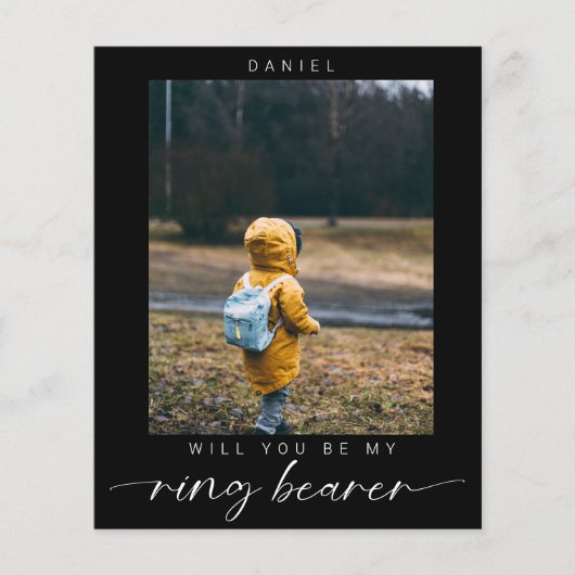 予算ミニマリストあなたは私のリングや輪ベアラー写真になる (正面)