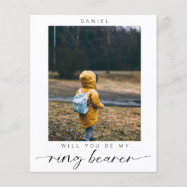 予算ミニマリストあなたは私のリングや輪ベアラー写真になる