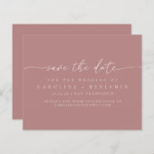 予算ミニマリストのダスティ結婚バラの救日付 (正面/裏面)