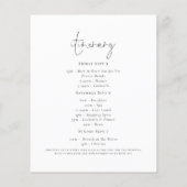 予算ミニマリストエンパーティーの旅程の週末 (裏面)