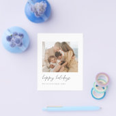 予算ミニマリストクリスマスホリデーフォトカード チラシ (シングル)