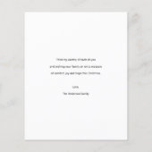 予算ミニマリストクリスマスホリデーフォトカード チラシ (裏面)