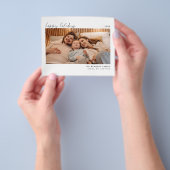 予算ミニマリストクリスマスホリデーフォトカード チラシ (手)