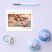 予算ミニマリストクリスマスホリデーフォトカード チラシ (シングル)