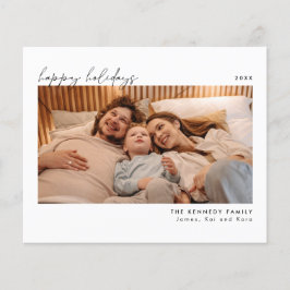 予算ミニマリストクリスマスホリデーフォトカード チラシ