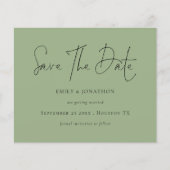 予算ミニマリストスクリプトSage Green日付の保存 (正面)