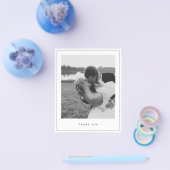 予算ミニマリストフォトスクエアサンキューカード チラシ (シングル)