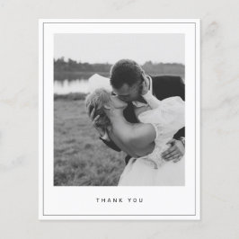 予算ミニマリストフォトスクエアサンキューカード チラシ