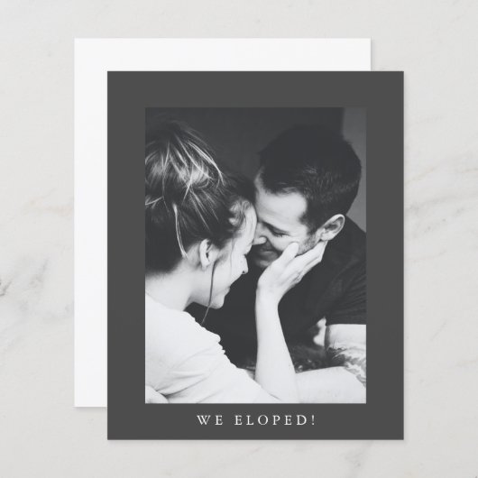 予算ミニマリスト写真エロペメントパーティの招待状 (正面/裏面)